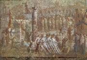 unknow artist Wall painting from Pompeii showing the story of the Trojan Horse china oil painting reproduction